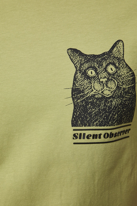 T-shirt męski bawełniany z elastanem by Aleksandra Czarny, Grafika Polska RS26-TSM456