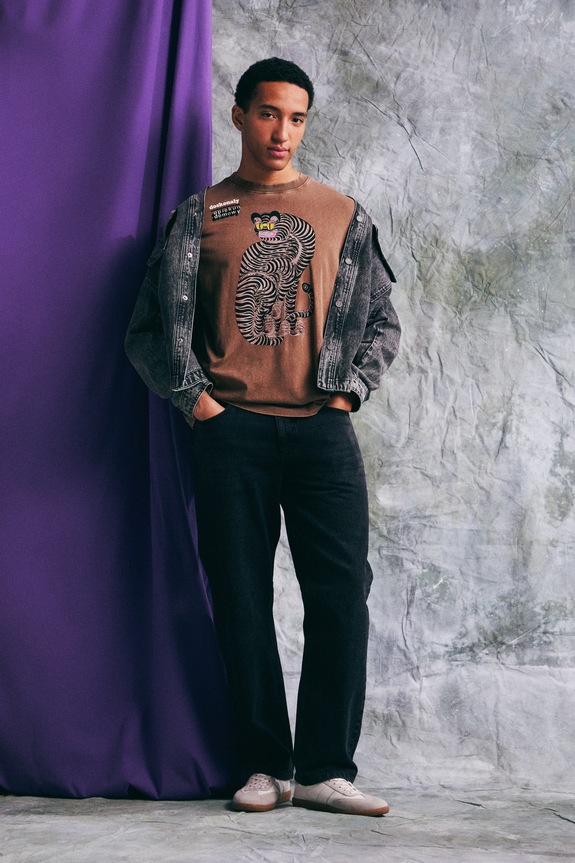 T-shirt męski bawełniany Lola Styrylska, Grafika Polska RS26-TSM458 brązowy RS26