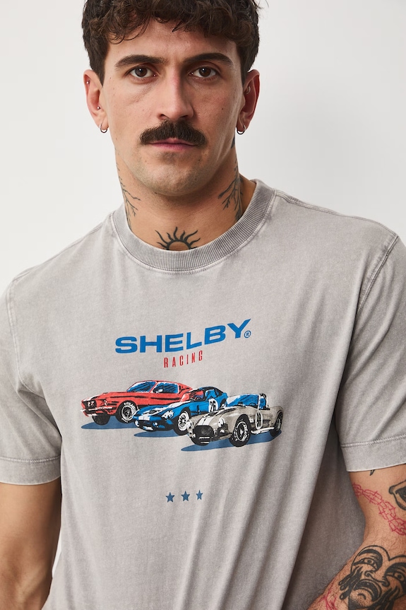Bavlnené tričko pánske Shelby sivá RS26-TSM471