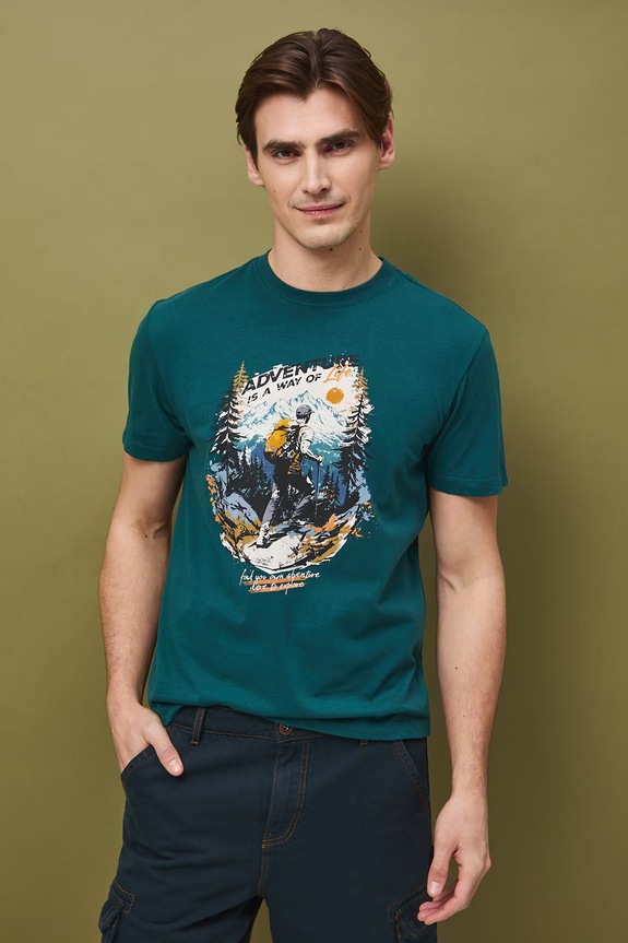 Medicine t-shirt męski bawełniany RS26-TSM503 turkusowy RS26