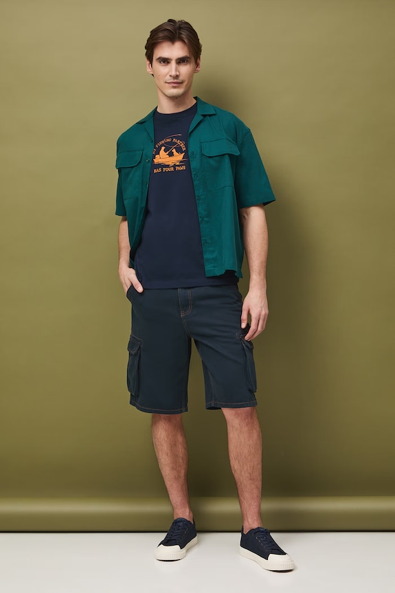 t-shirt męski bawełniany RS26-TSM504 granatowy RS26