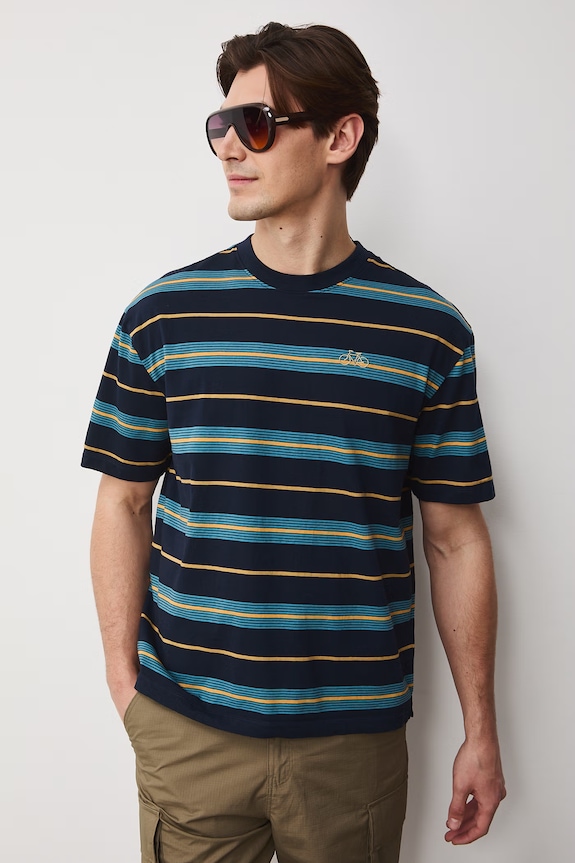 T-shirt męski bawełniany RS26-TSM505 granatowy RS26