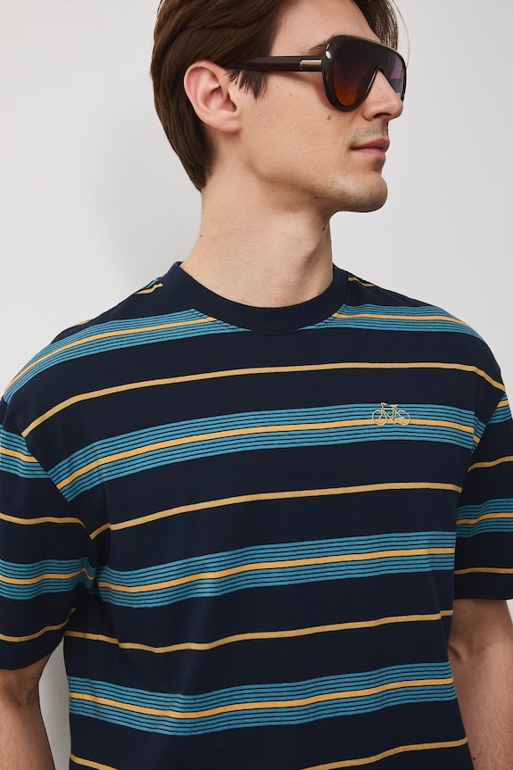 T-shirt męski bawełniany granatowy RS26-TSM505