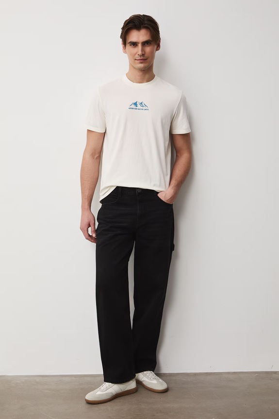 Medicine férfi pamut t-shirt RS26-TSM511 bézs RS26