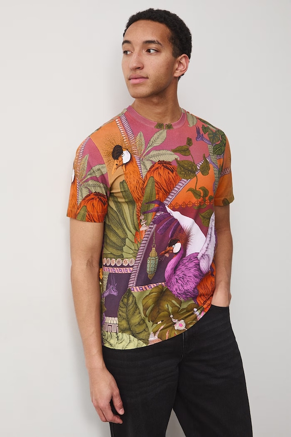 Medicine t-shirt ανδρικό βαμβακερό με ελαστάνη RS26-TSM651 πολύχρωμο RS26