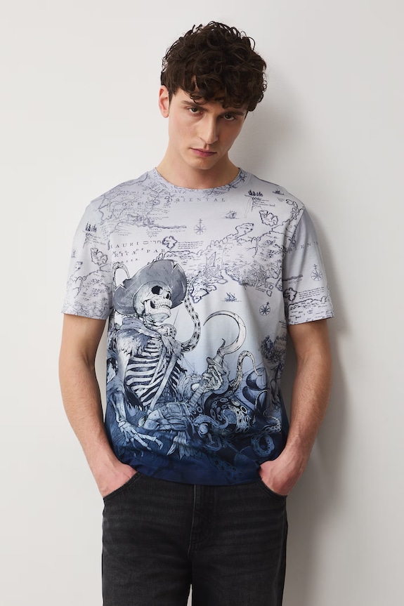 T-shirt męski bawełniany z elastanem RS26-TSM701 multicolor RS26