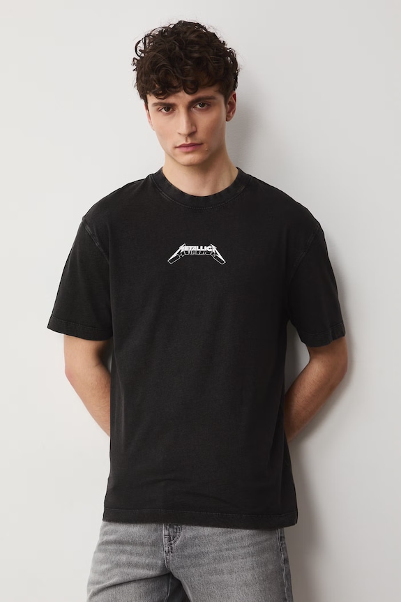 T-shirt męski bawełniany Metallica RS26-TSM771 czarny
