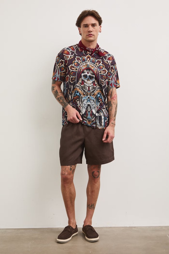 Medicine T-shirt męski bawełniany z elastanem RS26-TSM801 fioletowy RS26