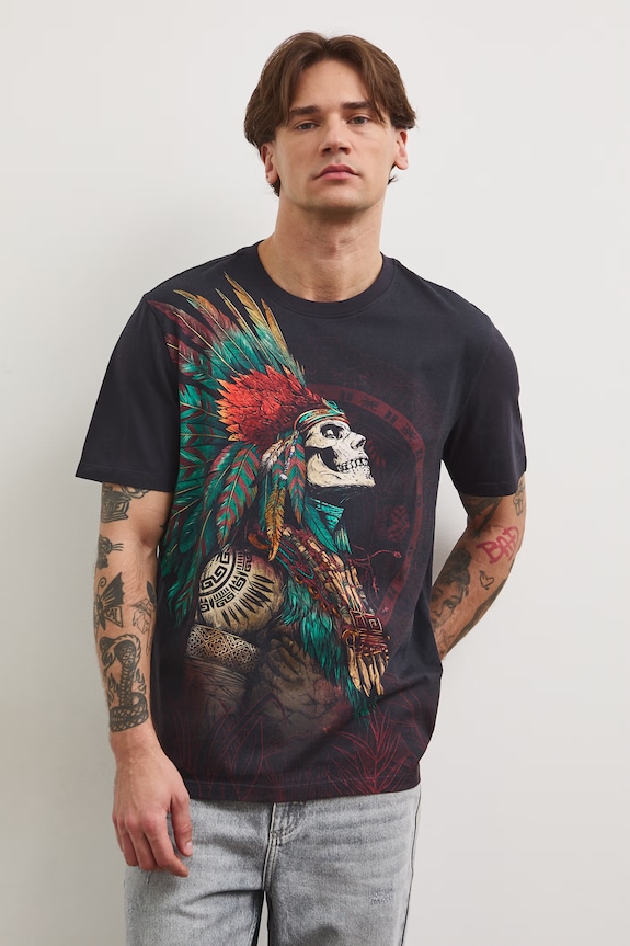 Medicine T-shirt męski bawełniany RS26-TSM802 czarny RS26