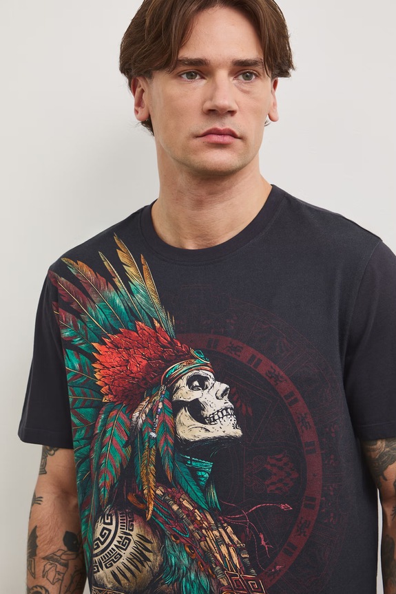 Medicine T-shirt męski bawełniany czarny RS26-TSM802