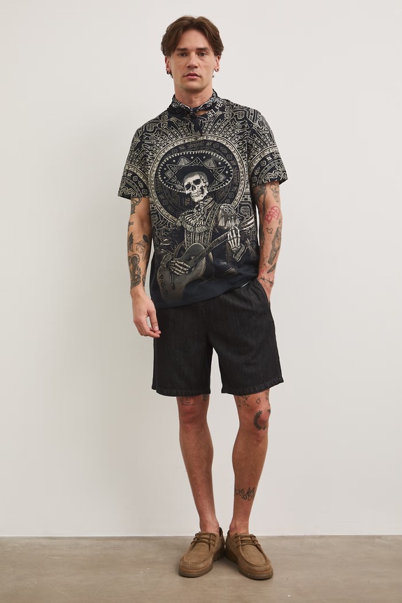 Medicine T-shirt męski bawełniany z elastanem czarny RS26-TSM806