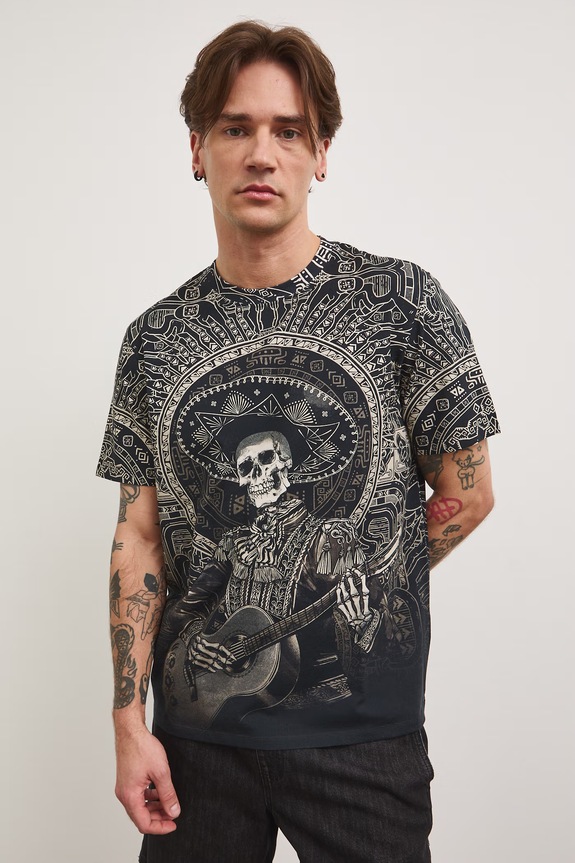 Medicine T-shirt męski bawełniany z elastanem RS26-TSM806 czarny RS26