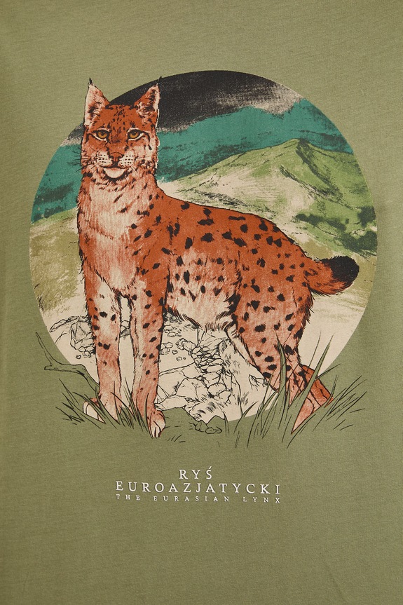 T-shirt męski bawełniany z kolekcji Bieszczadzki Park Narodowy x Medicine RS26-TSM850