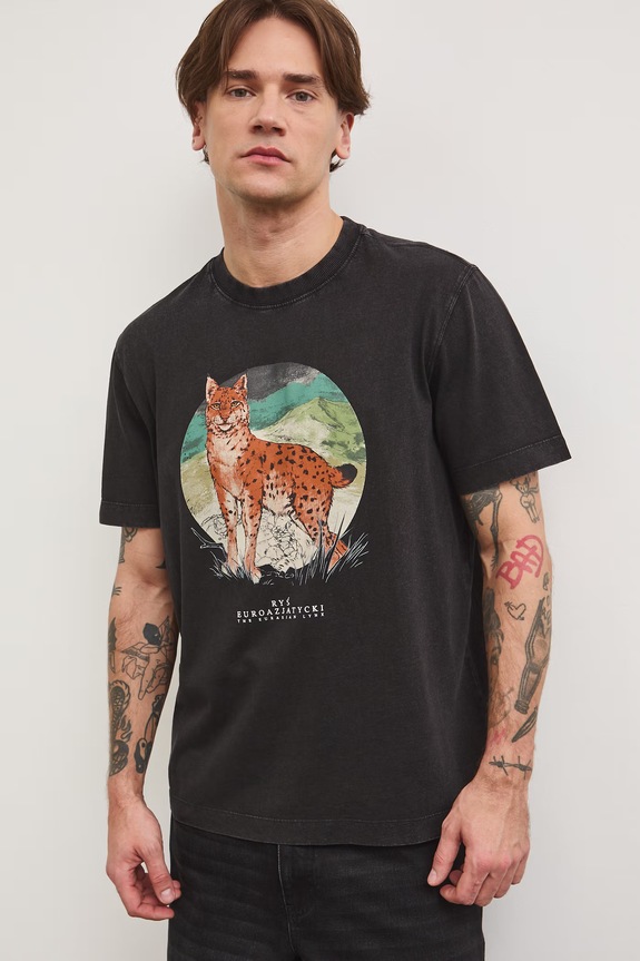 Medicine T-shirt męski bawełniany RS26-TSM850 czarny RS26