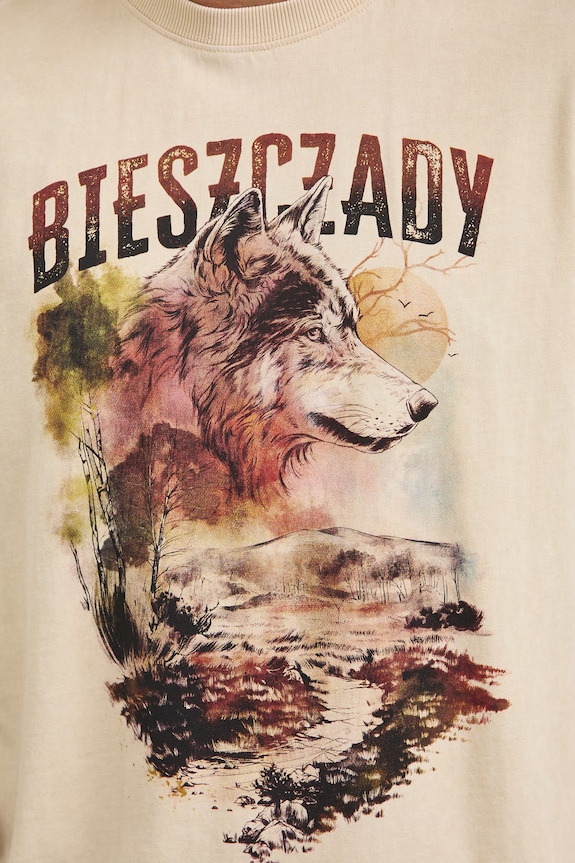 T-shirt męski bawełniany z kolekcji Bieszczadzki Park Narodowy x Medicine RS26-TSM853