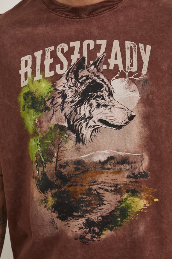 T-shirt męski bawełniany z kolekcji Bieszczadzki Park Narodowy x Medicine RS26-TSM853