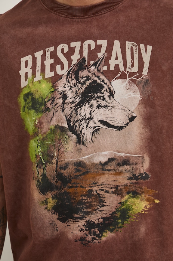 T-shirt męski bawełniany z kolekcji Bieszczadzki Park Narodowy x Medicine RS26-TSM853