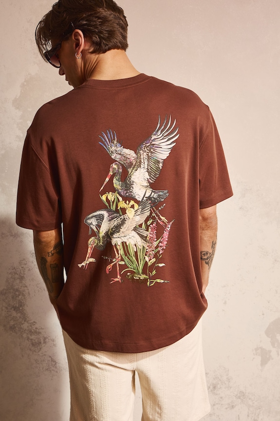 T-shirt męski bawełniany z kolekcji Bieszczadzki Park Narodowy x Medicine brązowy RS26-TSM857