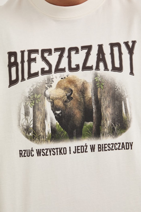 T-shirt męski bawełniany z kolekcji Bieszczadzki Park Narodowy x Medicine RS26-TSM858