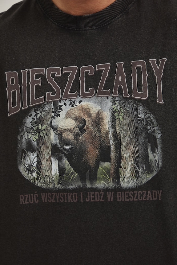 T-shirt męski bawełniany z kolekcji Bieszczadzki Park Narodowy x Medicine RS26-TSM858