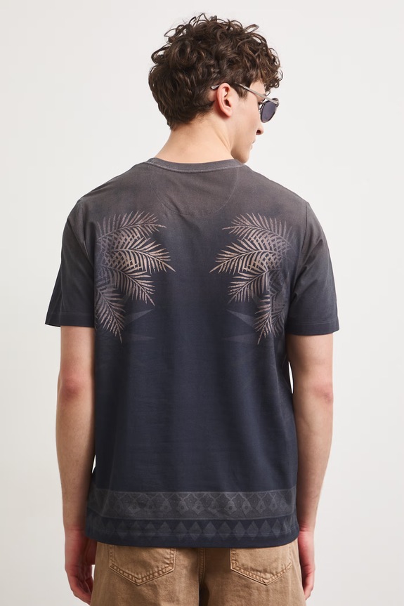 Odzież T-shirt męski bawełniany z elastanem RS26-TSM900 brązowy