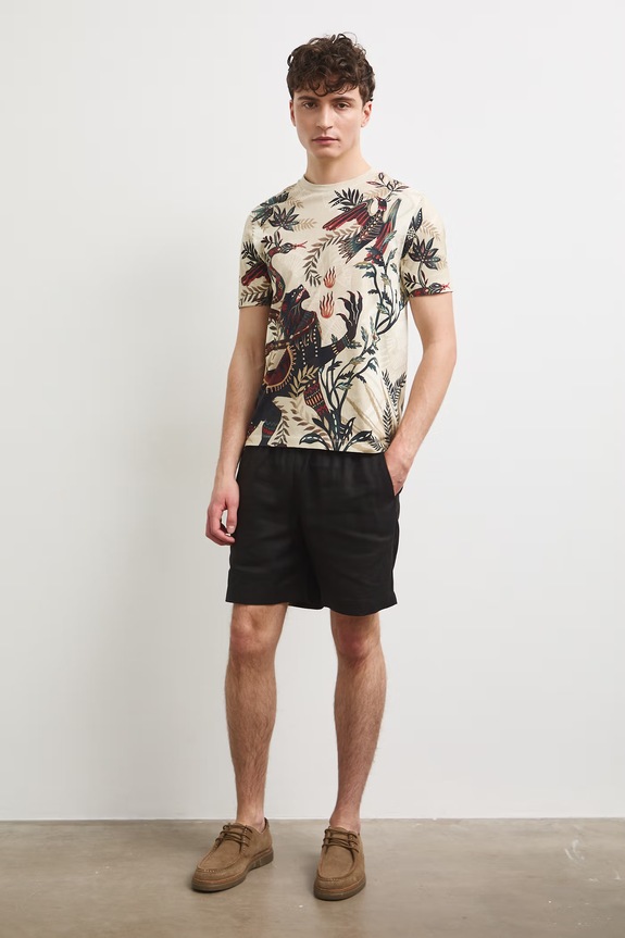 Medicine T-shirt męski bawełniany beżowy RS26-TSM901