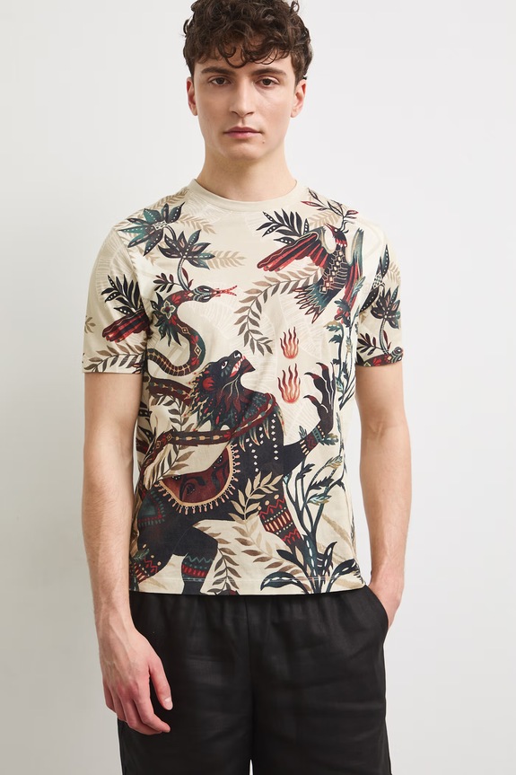 Medicine T-shirt męski bawełniany RS26-TSM901 beżowy RS26