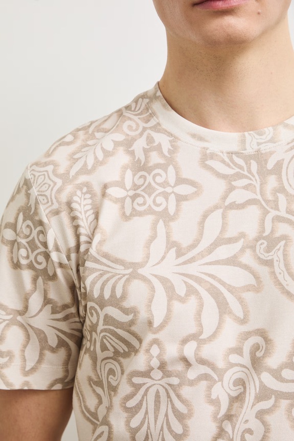 Tričko pánské bavlněné s elastanem RS26-TSM902 béžová