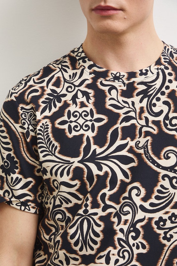 Medicine T-shirt męski bawełniany z elastanem RS26-TSM902 brązowy