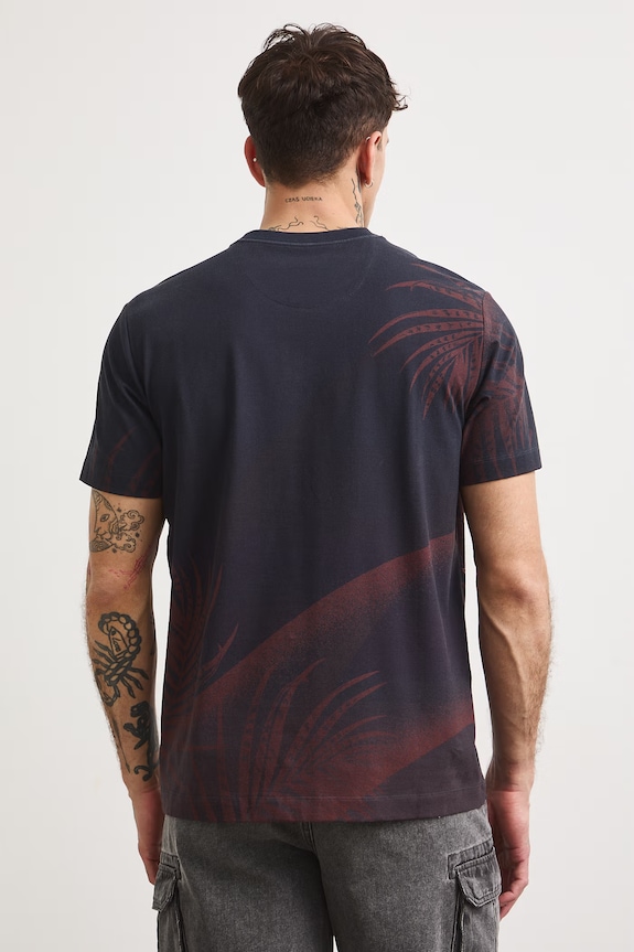 Odzież T-shirt męski bawełniany z elastanem RS26-TSM903 brązowy