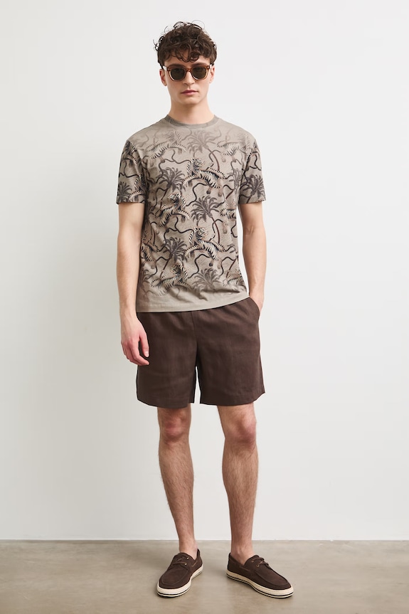 Medicine T-shirt męski bawełniany z elastanem RS26-TSM904 beżowy RS26