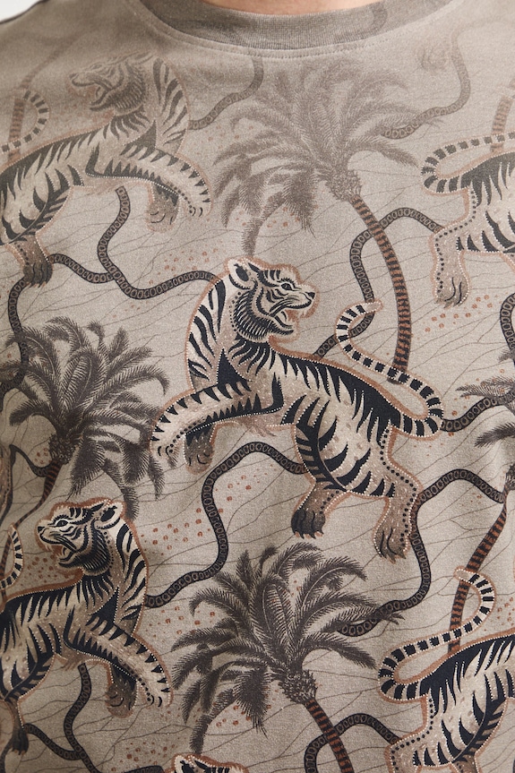 Medicine T-shirt męski bawełniany z elastanem RS26-TSM904 beżowy