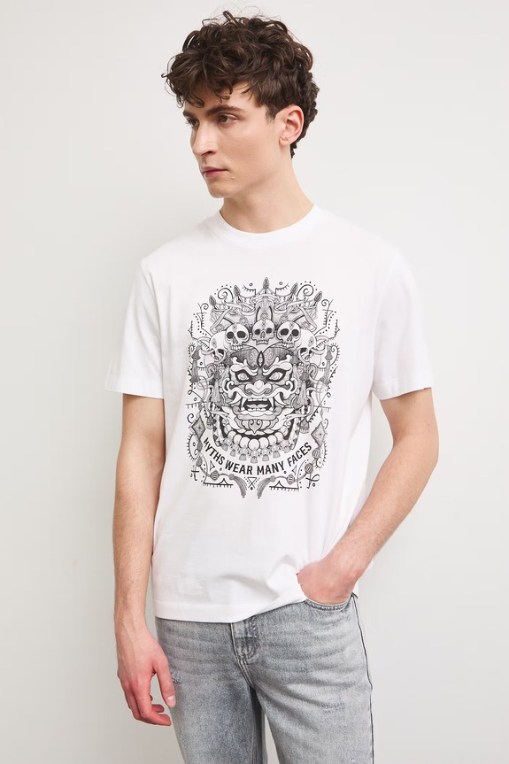 Medicine T-shirt męski bawełniany biały RS26-TSM905