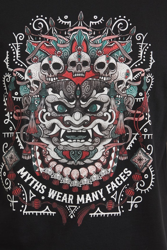 Tričko pánské bavlněné s potiskem RS26-TSM905 černá