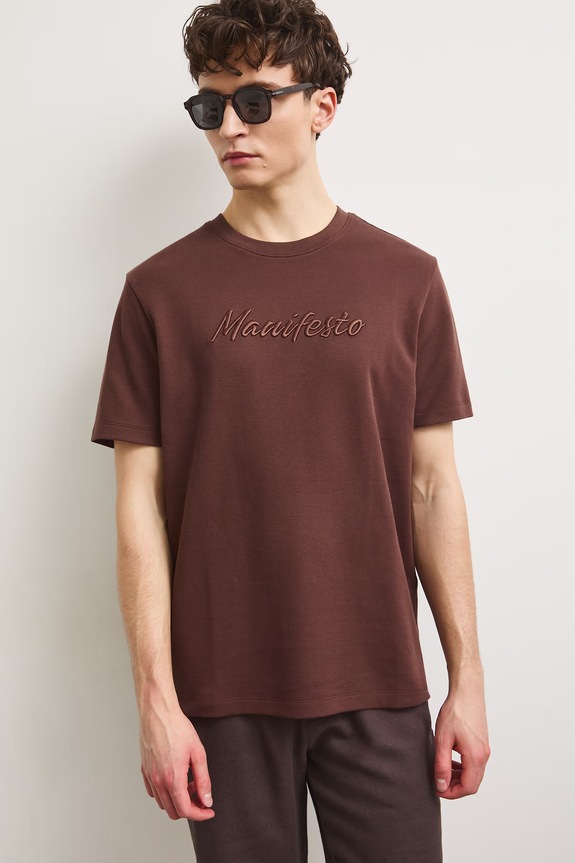Medicine t-shirt męski bawełniany RS26-TSM908 brązowy RS26
