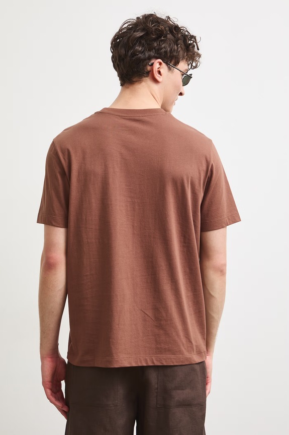 Oblečenie Tričko pánske bavlnené s potlačou RS26-TSM910 hnedá