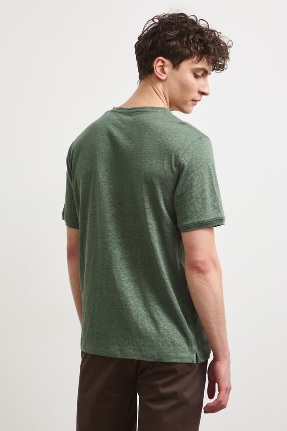 Oblečení Polo pánské lněné hladké RS26-TSM911 zelená