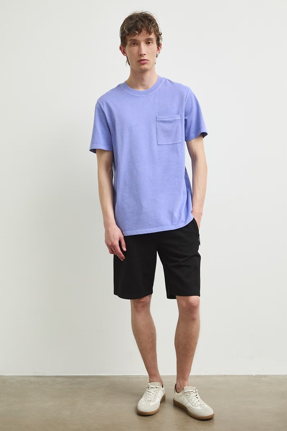 T-shirt męski bawełniany RS26-TSMA02 fioletowy RS26