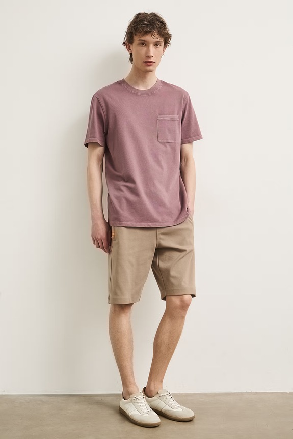 T-shirt męski bawełniany RS26-TSMA02 fioletowy RS26