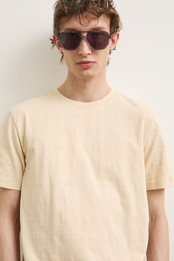 Medicine T-shirt męski bawełniany beżowy RS26-TSMA03