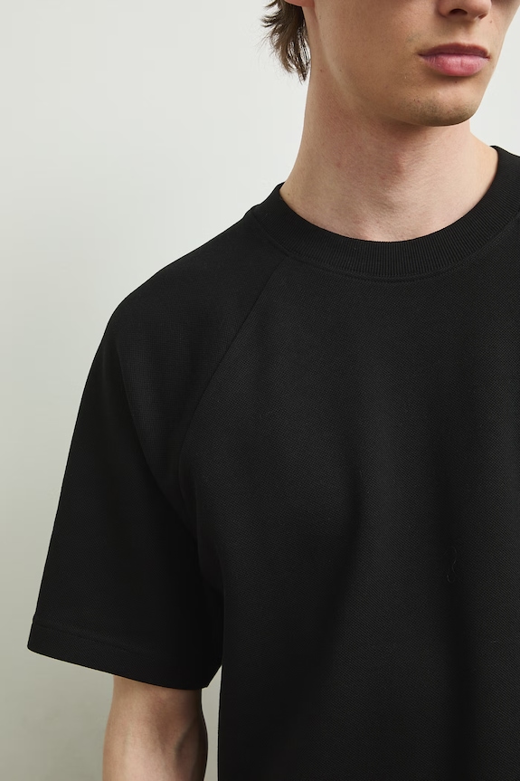 T-shirt męski gładki RS26-TSMA05 czarny