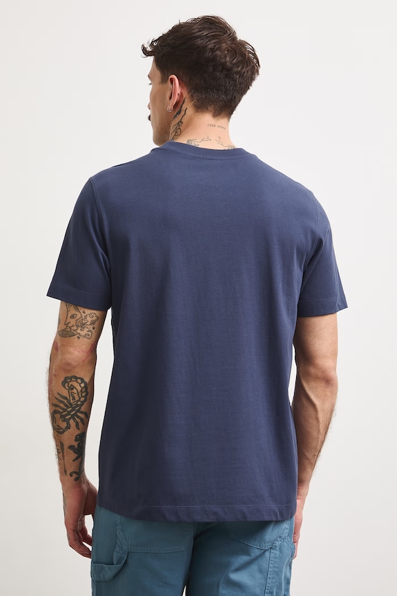 Odzież T-shirt męski bawełniany z nadrukiem RS26-TSMA10 granatowy