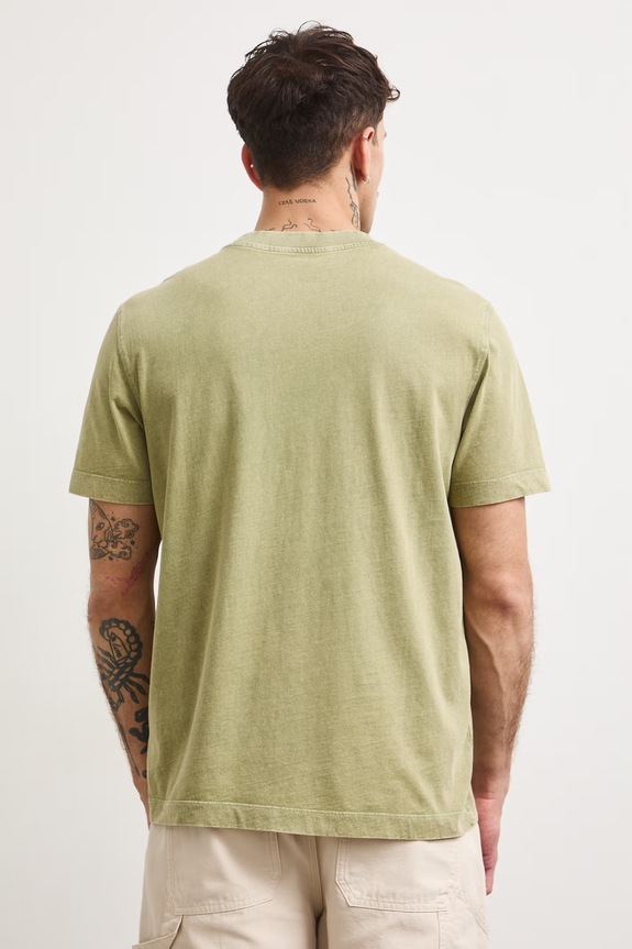 Odzież T-shirt męski bawełniany z nadrukiem RS26-TSMA10 zielony