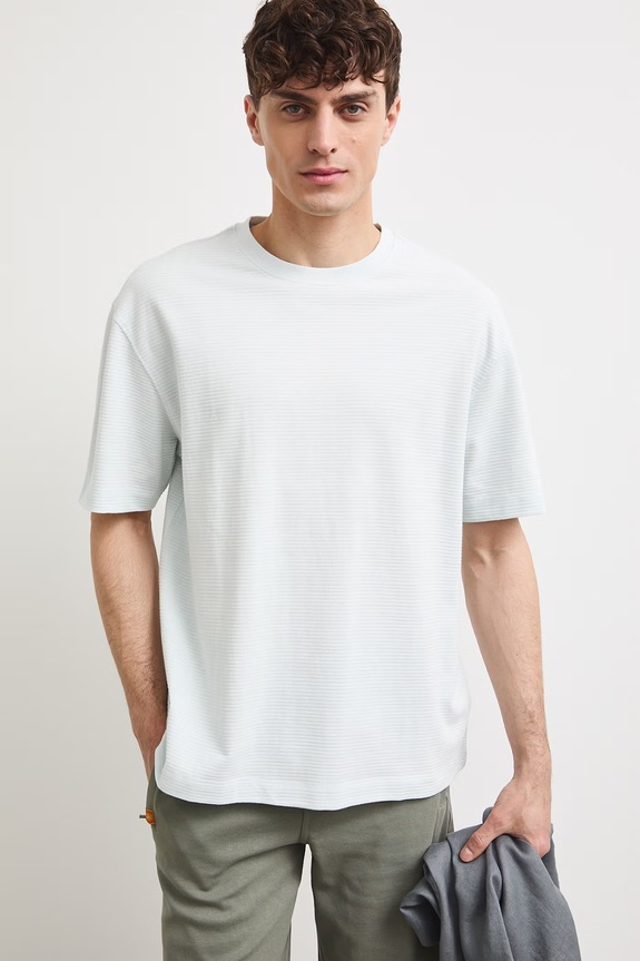 Medicine T-shirt męski z bawełną RS26-TSMA12 niebieski RS26