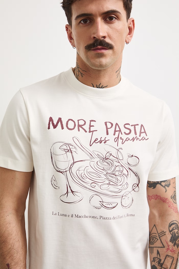 Medicine T-shirt męski bawełniany beżowy RS26-TSMA16