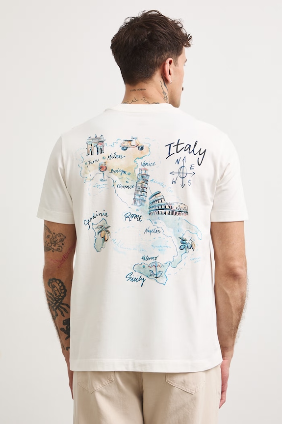 Medicine T-shirt męski bawełniany beżowy RS26-TSMA19