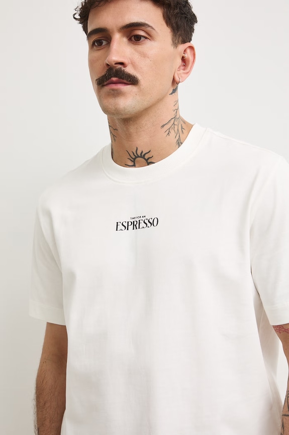 Medicine T-shirt męski bawełniany beżowy RS26-TSMA23
