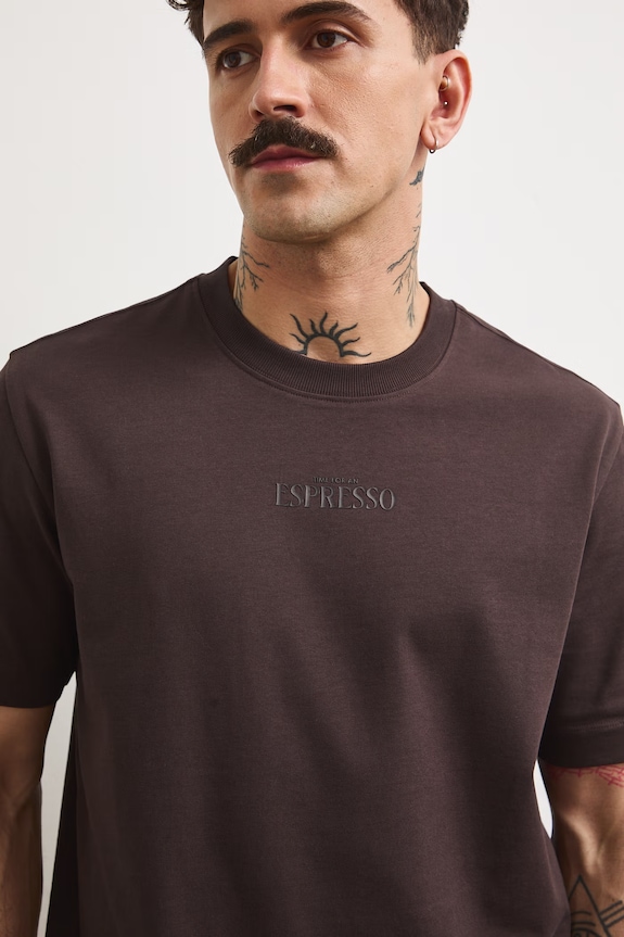 Medicine T-shirt męski bawełniany brązowy RS26-TSMA23