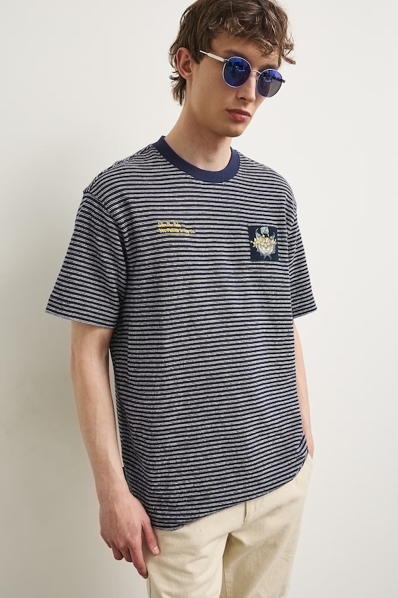 Odzież Medicine T-shirt męski bawełniany z elastanem RS26-TSMA50 granatowy