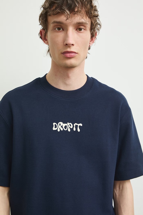 Medicine T-shirt męski bawełniany granatowy RS26-TSMA52